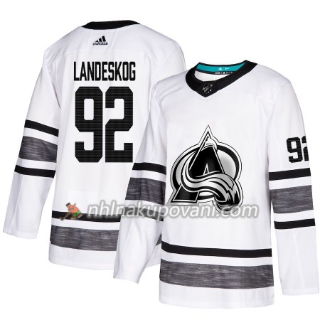 Colorado Avalanche Dresy Gabriel Landeskog 92 Bílá 2019 NHL All-Star Adidas Authentic - Pánské
